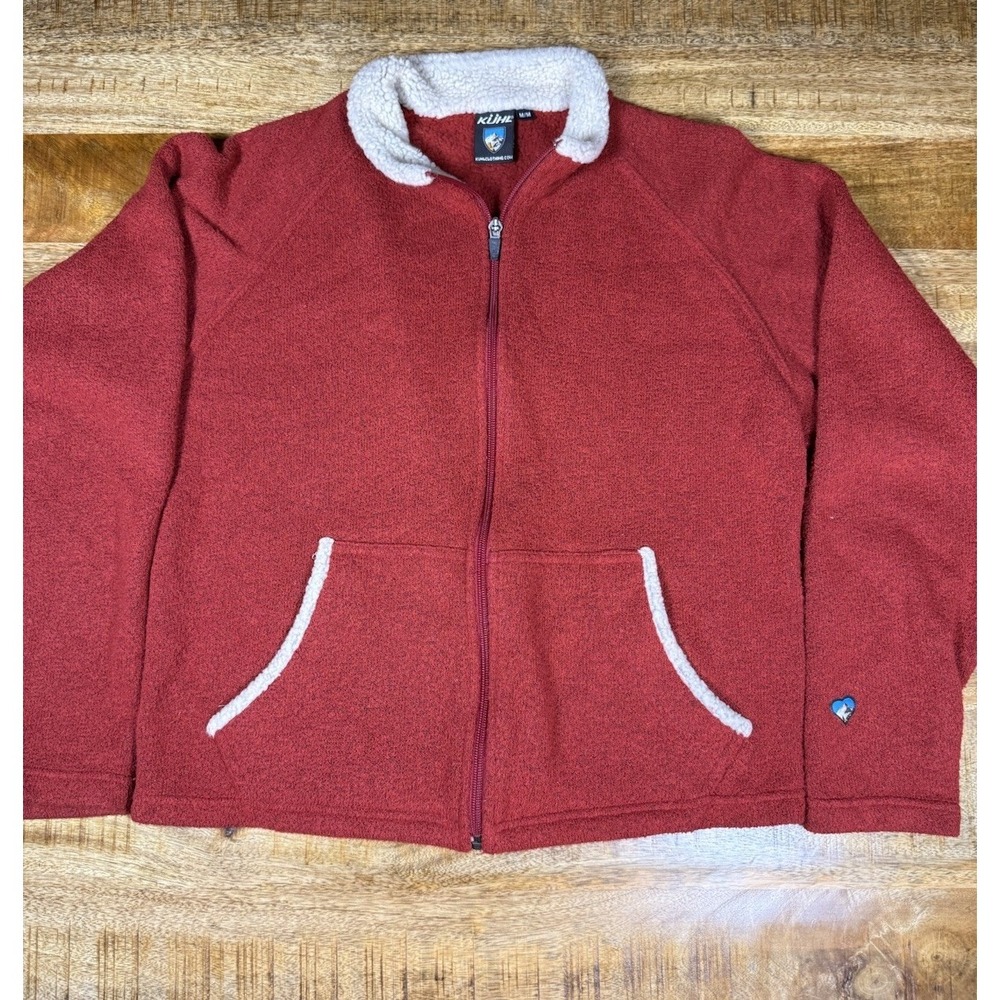 Kuhl Alfpaca Jacket Womens Medium Red Full Zip Pockets Outdoors Hiking Camp
